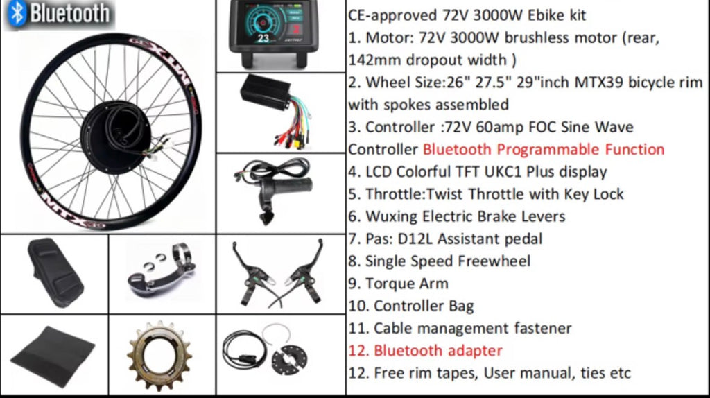 72V 3KW conversion kit