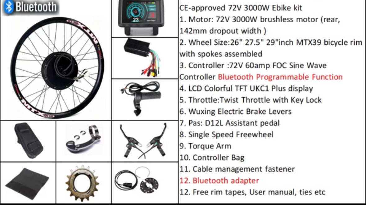 72V 3KW conversion kit